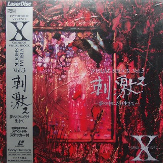 X JAPAN ( エックスジャパン )  の DVD VISUAL SHOCK Vol. 3 刺激2 -夢の中にだけ生きて-  (Laser Disc)