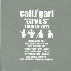 cali≠gari の CD cali≠gari GIVES TOUR OF 2011 「デジタブルニウニウ」
