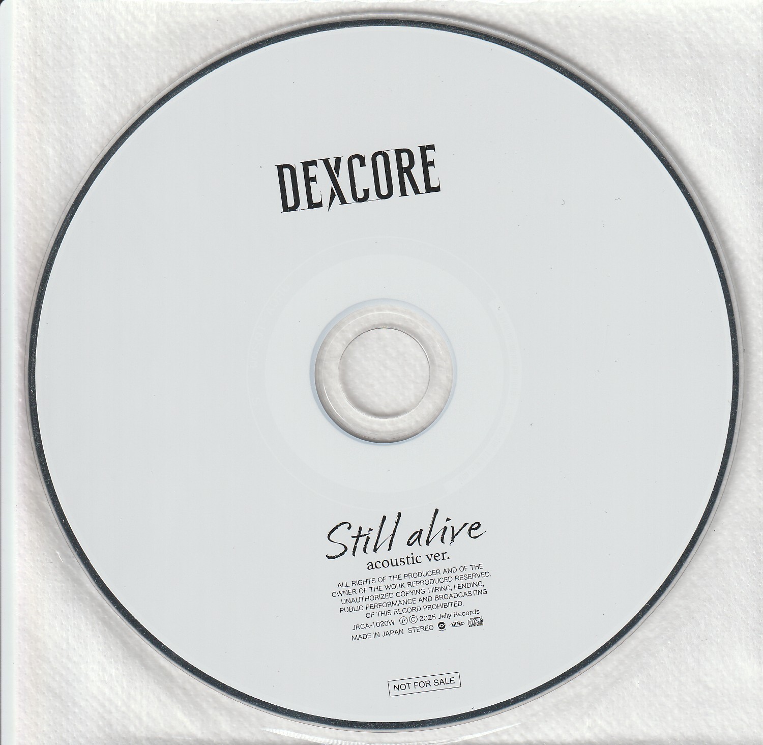 DEXCORE の CD Still alive acoustic ver.