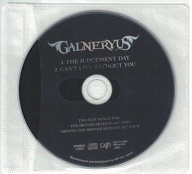 ガルネリウス の CD THE JUDGEMENT DAY/CAN'T LIVE WITHOU YOU