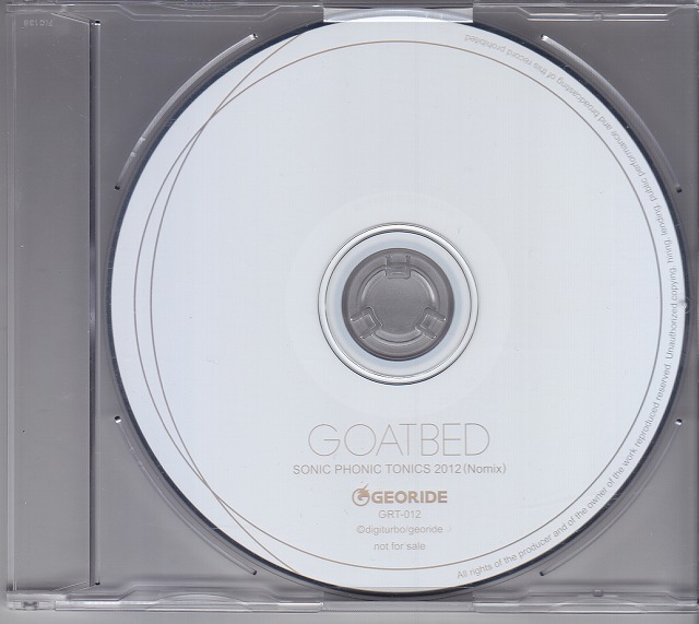 GOATBED ( ゴートベッド )  の CD SONIC PHONIC TONICS 2012（Nomix）