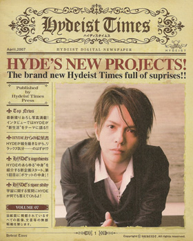 HYDE ( ハイド )  の 会報 hydeist times vol.07